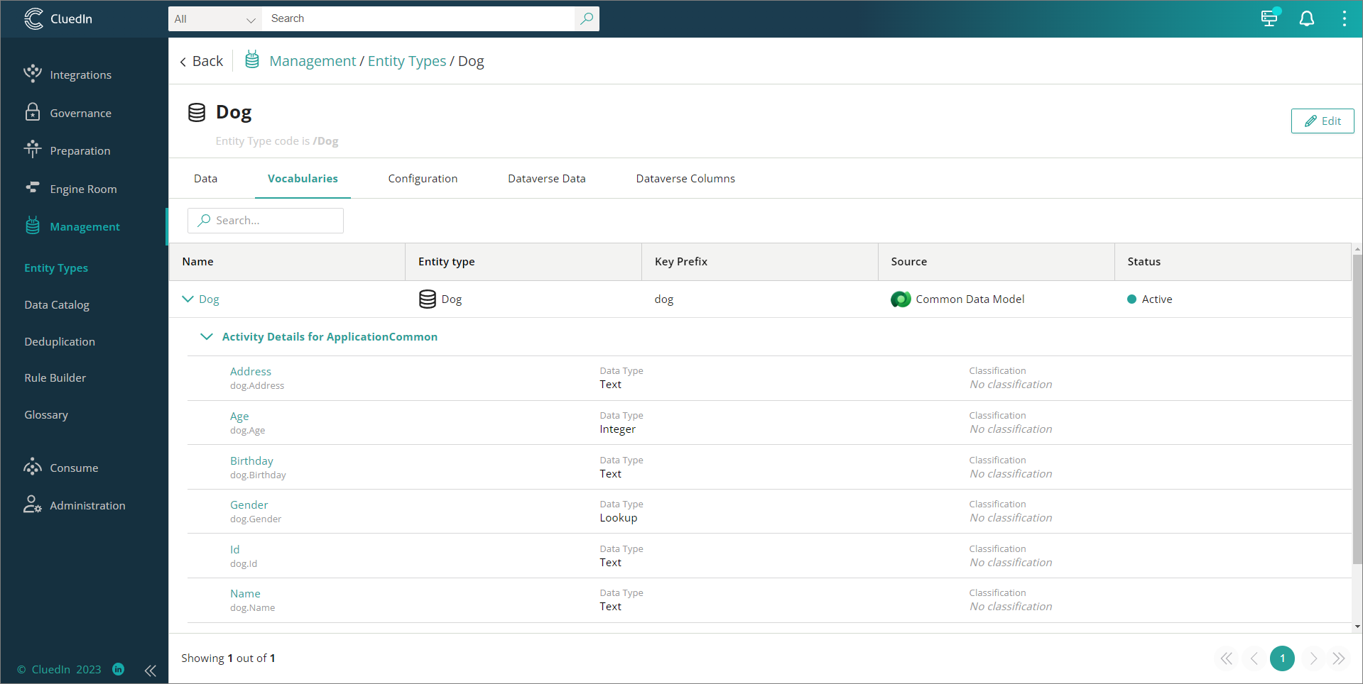 Sync Entity Types to Dataverse Tables
