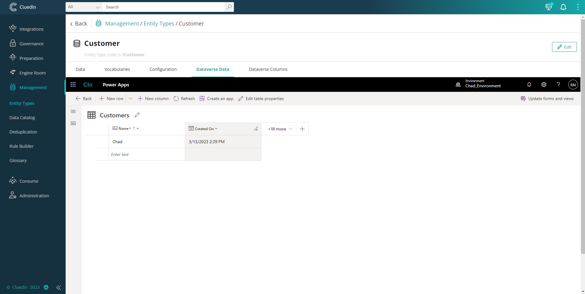 iFrame Dataverse Data