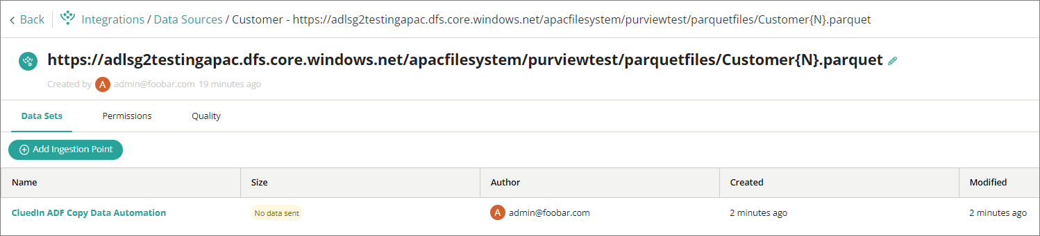 CluedIn ADF Copy Data Automation Dataset